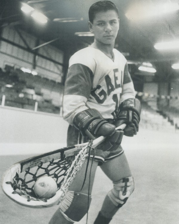 Gaylord Powless - playing lacrosse